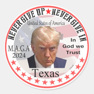 Trump/Texas Ronde Sticker