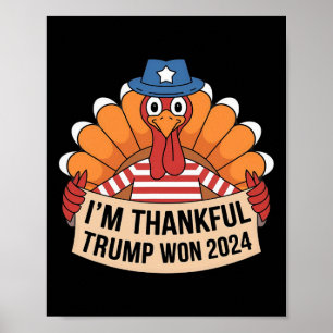 Trump Thanksgiving 2024 Shirt Ik ben dankbaar Trum Poster