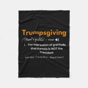 Trump Thanksgiving familie Turkije Trumpsgiving De Fleece Deken