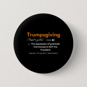 Trump Thanksgiving familie Turkije Trumpsgiving De Ronde Button 5,7 Cm