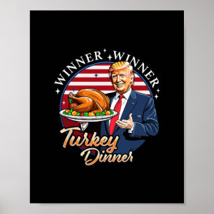 Trump Thanksgiving Humor Grappig Trump Winnaar Win Poster