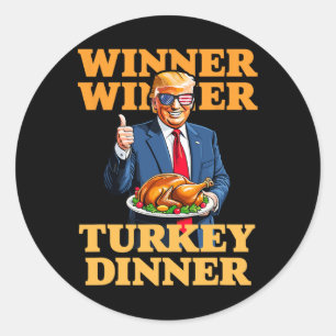 Trump Thanksgiving Humor Grappig Trump Winnaar Win Ronde Sticker