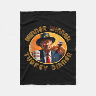 Trump Thanksgiving winnaar Turkije Dinn Fleece Deken