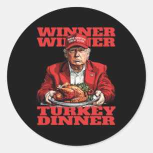 Trump Thanksgiving winnaar Turkije Ronde Sticker