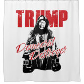 Trump the Democraat Destroyer Graphic Design Humor Douchegordijn (Voorkant)