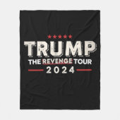 Trump The Revenge Tour 2024 Retro Fleece Deken (Voorkant)