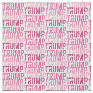 Trump Tissu de typographie rose