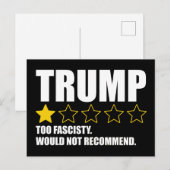 Trump - Too Fascisty Would Not Recommend Briefkaart (Voorkant / Achterkant)