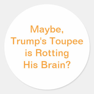 Trump Toupet-Rot Splash-Kunst Hankamer Artjunkhaus Ronde Sticker