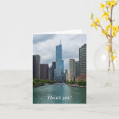 Trump Tower Chicago River Carte de remerciements (Fleur jaune)