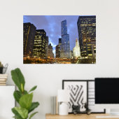 Trump Tower op de rivier Poster (Thuiskantoor)