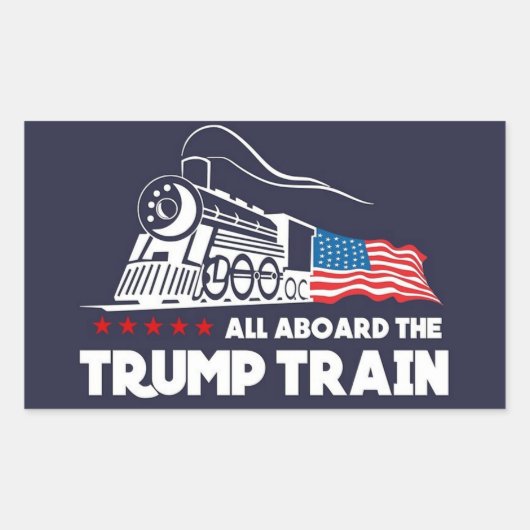 Trump Train Rechthoekige Sticker (Voorkant)