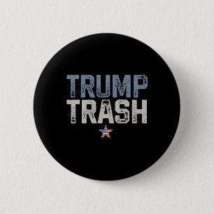 Trump Trash 2024 Garge voor Trump Proud Mega Garge Ronde Button 5,7 Cm