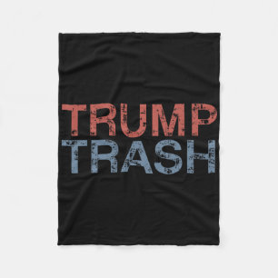 Trump Trash 2025 Retro Grunge Vintage Afval Voor Fleece Deken
