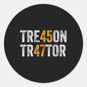 Trump Tre45on Verraad TR47tor Verrader 45 47 Vinta Ronde Sticker