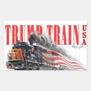 Trump trein 2024 rechthoekige sticker