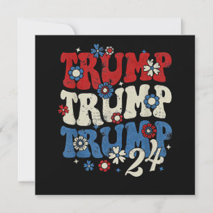 Trump Trump Trump 2024 Retro Kaart