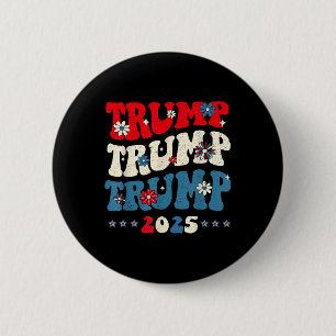 Trump Trump Trump 2025 President Inauguratie 45 4 Ronde Button 5,7 Cm