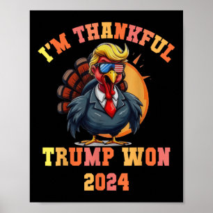 Trump Turkije Grappige meme in dankbaar Trump won  Poster