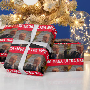 TRUMP ULTRA MAGA GRAFFITI CHRISTMAS CADEAUPAPIER