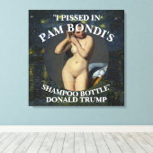 Trump Urine Party Poetin plaagt Republikeins Witte Canvas Afdruk (Insitu (Houten vloer))