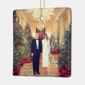Trump US President White House Keramisch Ornament (Links)