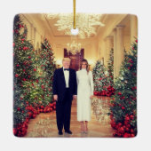Trump US President White House Keramisch Ornament (Achterkant)