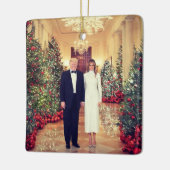 Trump US President White House Keramisch Ornament (Links)