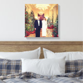 Trump US President White House Kerstmis Canvas Afdruk (Insitu (Slaapkamer))