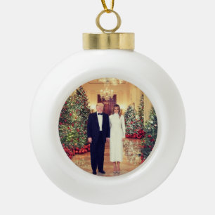 Trump US President White House Kerstmis Keramische Bal Ornament
