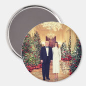 Trump US President White House Kerstmis Magneet (Voorkant / Achterkant)