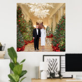 Trump US President White House Kerstmis Poster (Thuiskantoor)
