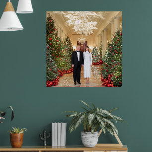 Trump US President White House Kerstmis Poster