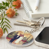 Trump US President White House Kerstmis Sleutelhanger (Voorkant Rechts)