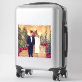 Trump US President White House Kerstmis Sticker (Koffer)