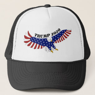 TRUMP USA Eagle Logo Stars Stripes Trucker Pet