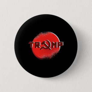 Trump USSR Hammer en Sikkel communistische Russisc Ronde Button 5,7 Cm