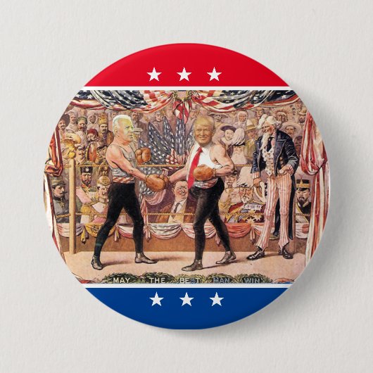 Trump v. Biden Ronde Button 7,6 Cm (Voorkant)