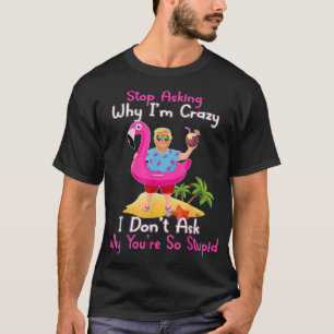 Trump Vakantie Hawaï Flamingo Stop Met Vragen Waar T-shirt