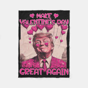 Trump Valentijnsdag Shirt Maak Valentijnsdag Gewel Fleece Deken