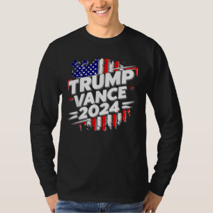 Trump Vance 2024 Amerikaanse vlag T-shirt