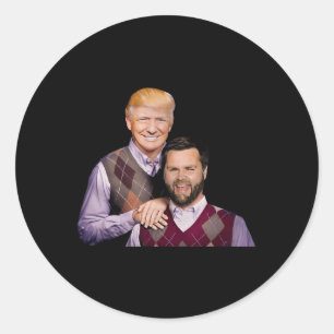 Trump Vance 2024 Brothers Funny Parody Trump J.d. Ronde Sticker