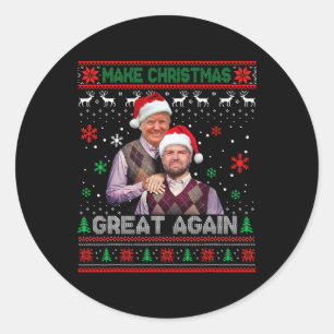 Trump Vance 2024 Brothers grappige parodie Trump V Ronde Sticker