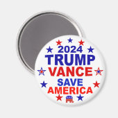 Trump Vance 2024 heeft Amerika gered Magneet (Voorkant / Achterkant)