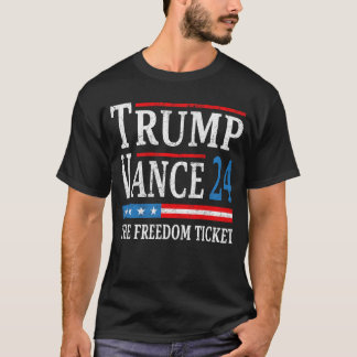  Trump Vance 2024 het Freedom Ticket T-shirt
