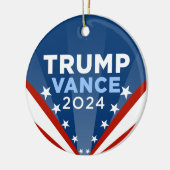 Trump Vance 2024 Keramisch Ornament (Links)