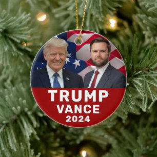 Trump Vance 2024 Keramisch Ornament