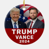 Trump Vance 2024 Keramisch Ornament (Achterkant)