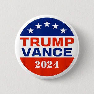 Trump Vance 2024 Knop Verkiezing voor Republikeine Ronde Button 5,7 Cm