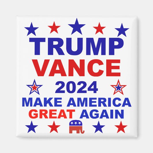 Trump Vance 2024 Magneet (Voorkant)